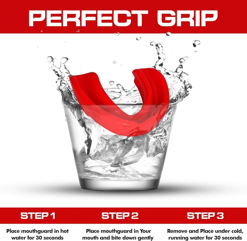 BFS IMPEX Sports Mouth Guard for Kids,Youth,Boys,Girls,Child Teen Mouthguard with Case (BPA Free) for Boxing, Martial Arts,MMA Karate,Lacrosse,Football,Soccer and All Contact Sports (RED) - Image 3